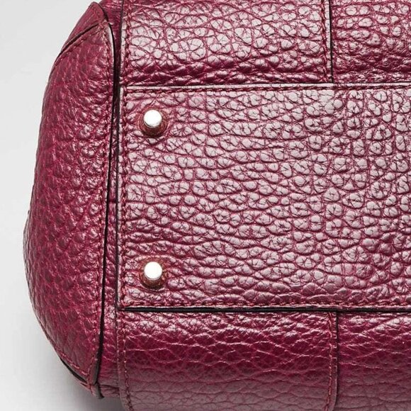 Burberry Purple Heritage Grain Leather Small Gladstone Bag - Picture 3 of 12